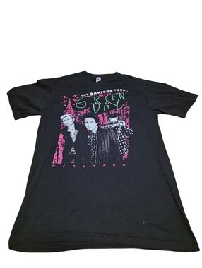 Green Day The Saviors Tour EUC Black Concert T-Shirt Size M JXT Apparel Co.